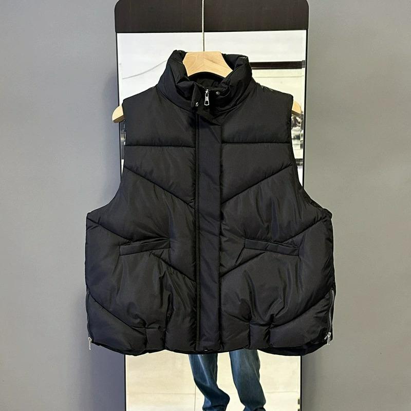 Down Cotton Vest Women's Autumn and Winter Small People Wear A Waistcoat Jacket with A Stand-up Collar and A Waistcoat Vest Women's All-match