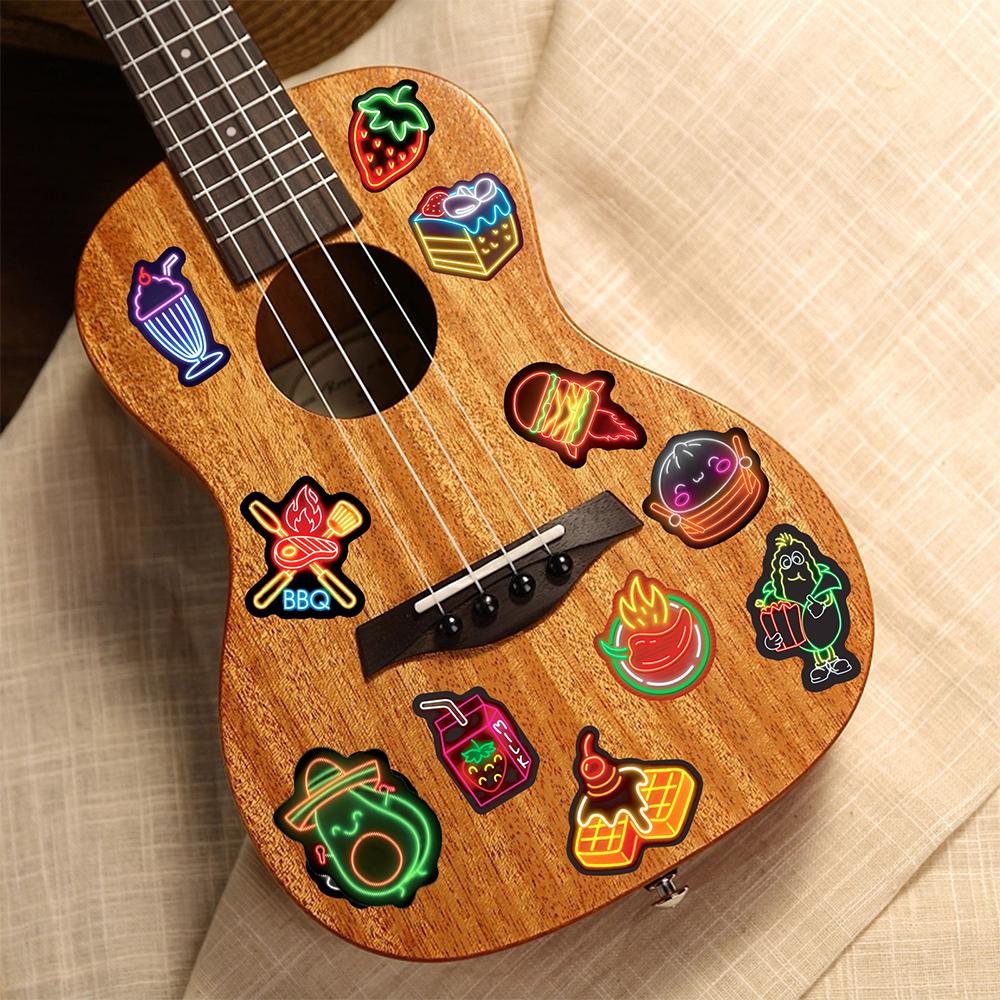 10/30/50pcs Funny Cute Neon Food Cartoon Stickers Decals Graffiti Laptop Suitcase Notebook Diary Cool Decoration Sticker Kid Toy