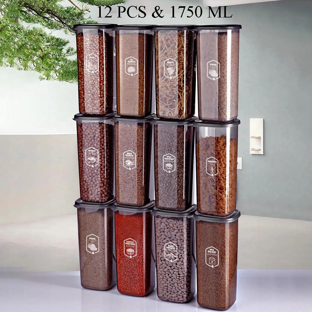 Luftdichte Lebensmittelaufbewahrungsbehälter-Sets – Transparenter BPA-freier Vorratskammer-Organizer, Stapelbare auslaufsichere Snackgläser für die Küche