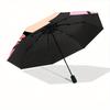 1pc Minnie Mouse Polka Dot Auto Open Close Umbrella, Portable 3-Fold Design with 8-Bone Iron Frame, Outdoor Umbrella, Ideal Gift for Fans, T
