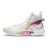 Li Ning Anti-Five 2 Absorbție de șocuri, antiderapante, rezistente la uzură, suport înalt, spumă ușoară, pantofi de baschet pentru bărbați, alb-gălbui ABFR001-12