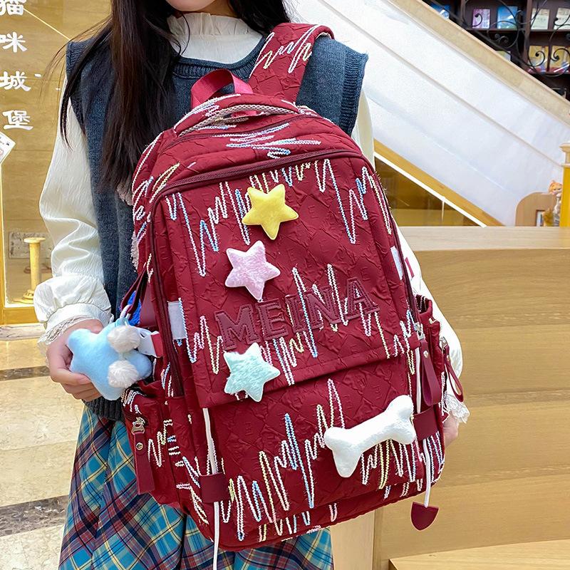 

Детский школьный рюкзак, для учеников начальной школы, для девочек, для учеников средней школы, набор из двух частей, рюкзак высокой ценности, модный рюкзак.