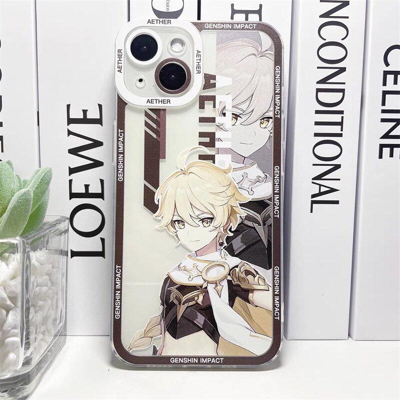 Genshin Impact Case For iPhone 11 12 13 14 15 Pro Max Mini 6 6S 7 8 Plus XR XS Max X Xiao Zhongli Wanderer Alhaitham Cover