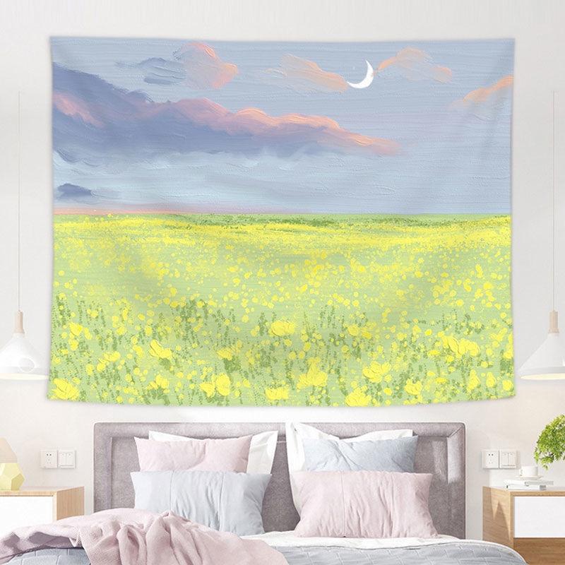 Home Decor Pink Moon Tapestry Background Fabric Oil Painting Dream Moon Room Decor Tapestry 230x180 cm alfombra de piso
