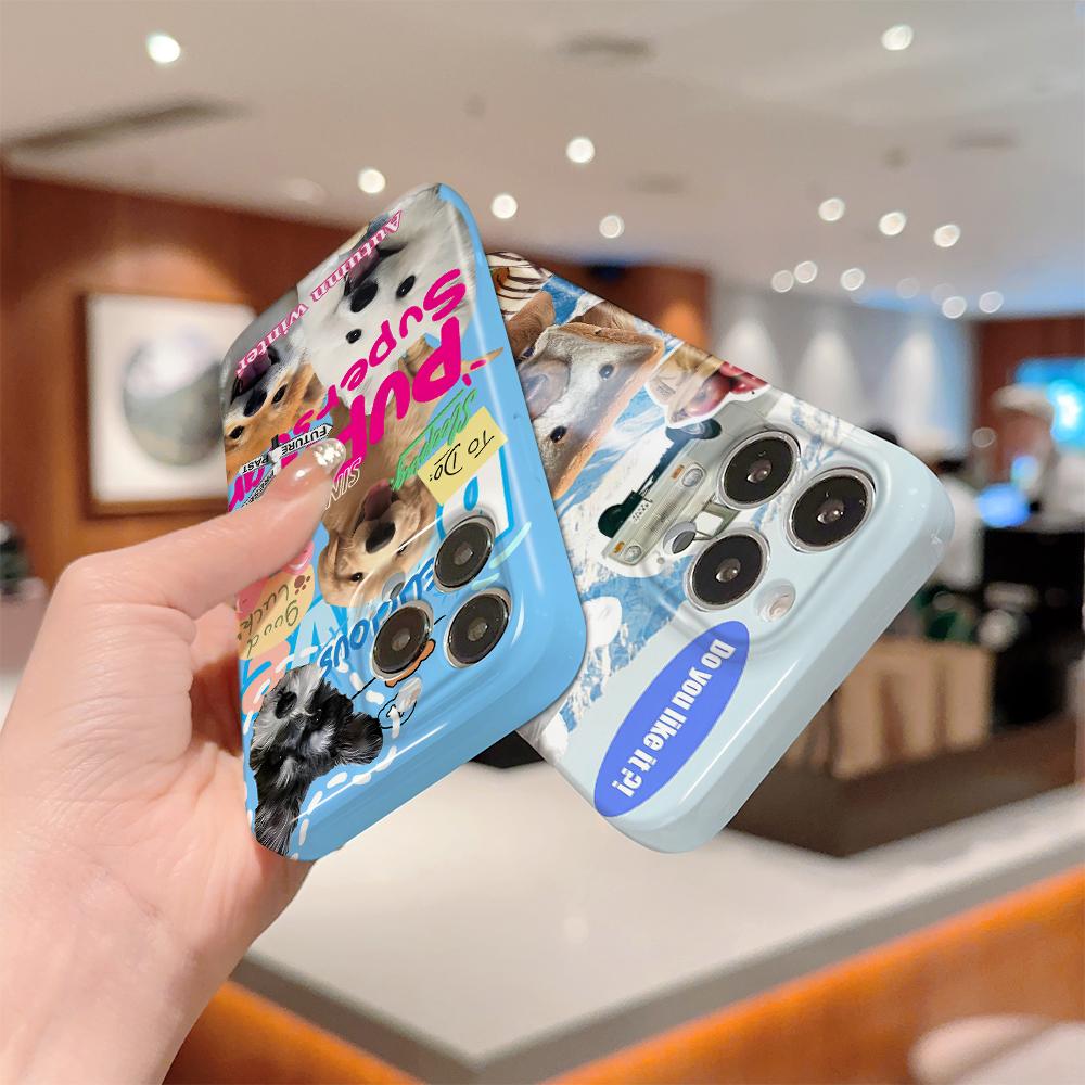 All-inclusive Film Handyhülle Cartoon Mode Design Hartschale Vollabdeckung Kameraschutzhülle für OPPO A60 A96 Reno12 Realme C53 C75