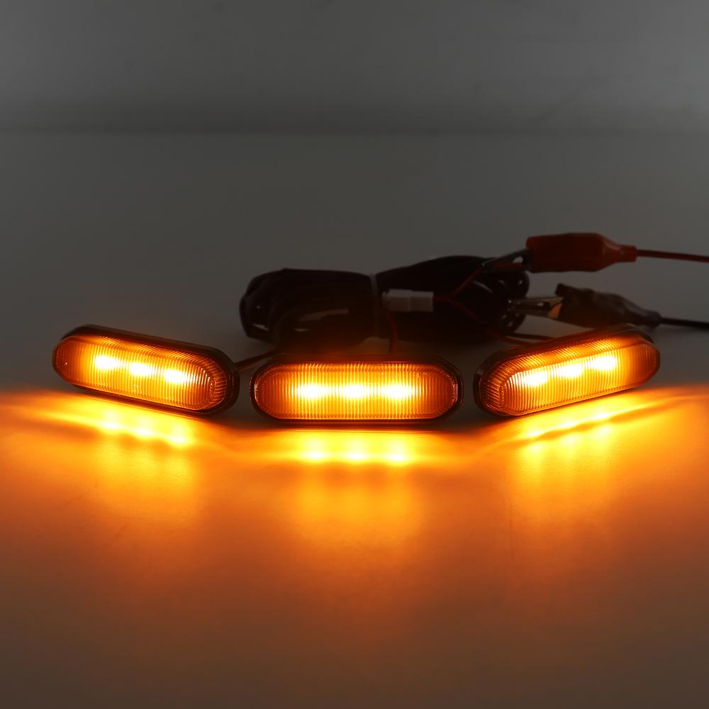 Front LED Grill Lights for Ford Bronco Sport 2021 2022 2023 Amber Lighting Grille Lamps Kit with Wiring Harness