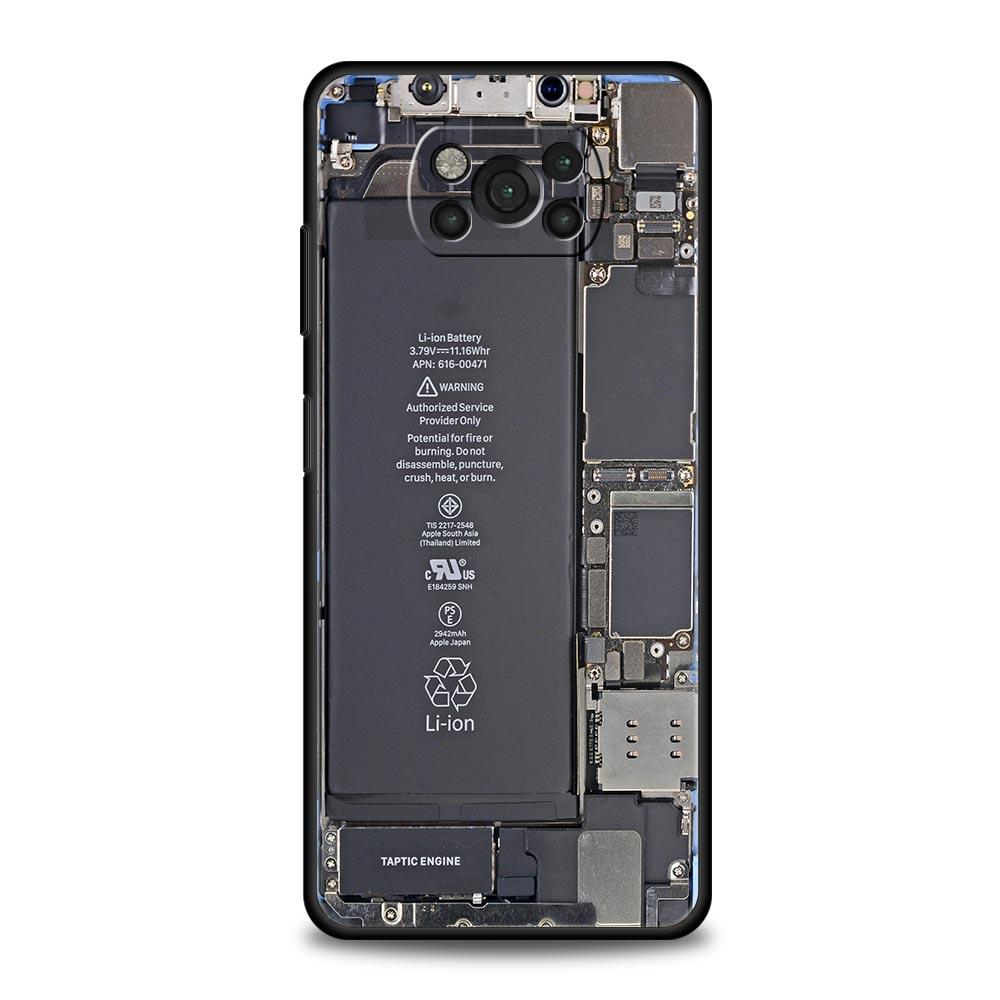 Main Circuit Board Pattern Phone Case for Xiaomi Poco F7 F6 F5 F4 F3 X6 X5 X4 X3 NFC F7 Ultra M4 C51 C55 GT 5G Soft TPU Cover