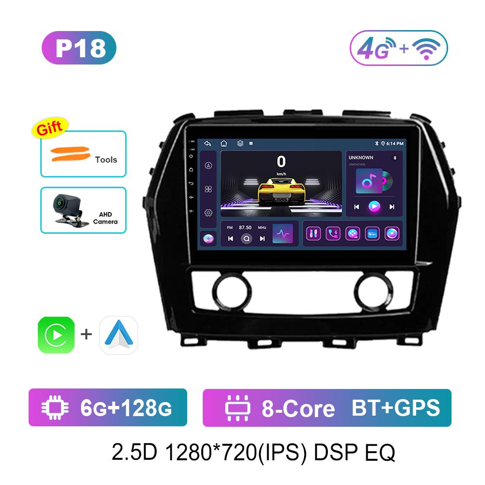 DSP Stereo Navigation GPS Android OS 9'' for Nissan Maxima A36 2015 - 2020 BT Car Radio Multimedia Player WiFi Touch Screen 4G