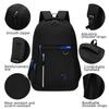 Trendy Sporty Black Backpack with Multi-Color Details for Daily Use Commute School Travel Practical Durable High-Capacity Bag