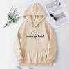 New Hooded Sweatshirt: OVERSTIMULATED Letter Print, Casual Loose Fit, Versatile Pullover with Drop Shoulder Sleeves