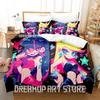 3D Print Panty And Stocking Bedding Set Single Twin Full Queen King Size Bed Set Adult Kid Bedroom Duvetcover Sets Anime Be