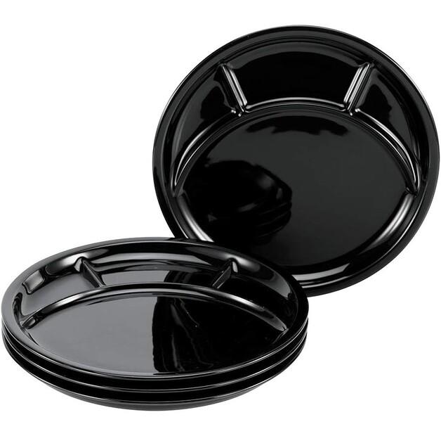 

Набор тарелок для фондю CreaTable, 4 штуки, черные (22921)