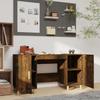 Vidaxl Desk, Smoked Oak, 140X50X75 Cm, Wood-Based Material