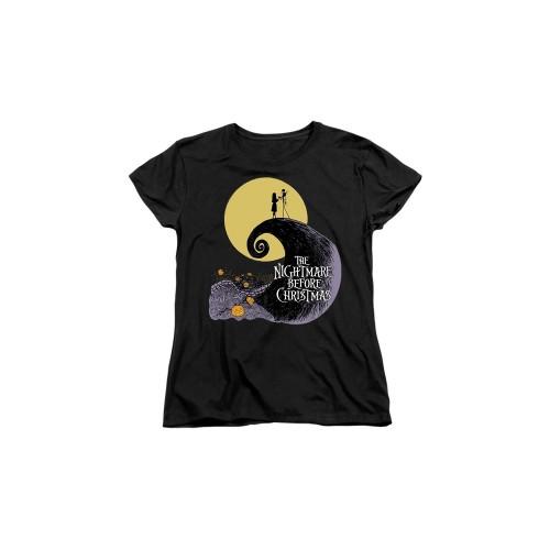 The Nightmare Before Christmas Womens/Ladies Moon Silhouette T-Shirt
