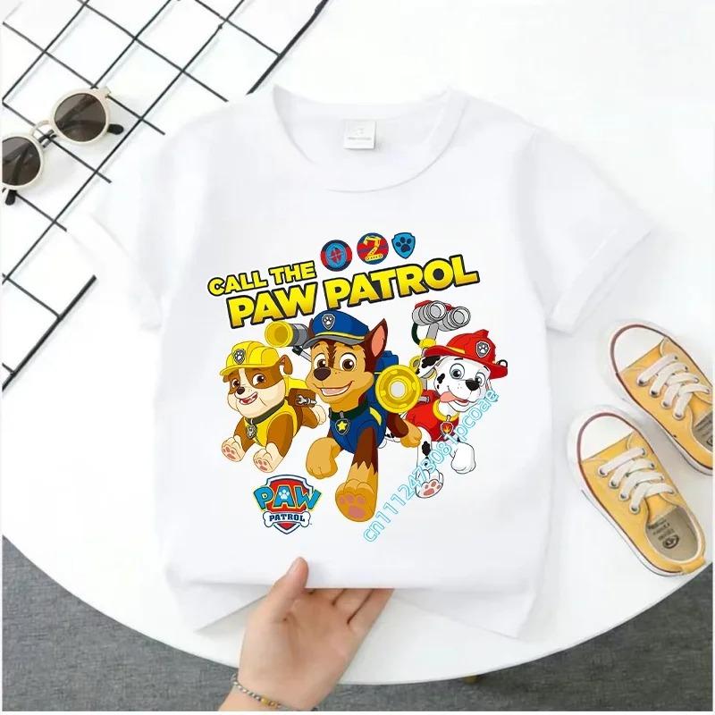 

Paw Patrol Kids Short Sleeve T-Shirt Cartoon Print Pullover Summer Breathable Top Gift 100