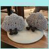 Adorable Cartoon Cloud Plush Toy Cuddly Grey Sad Cloud Pillow 23x26cm Soft Short Plush