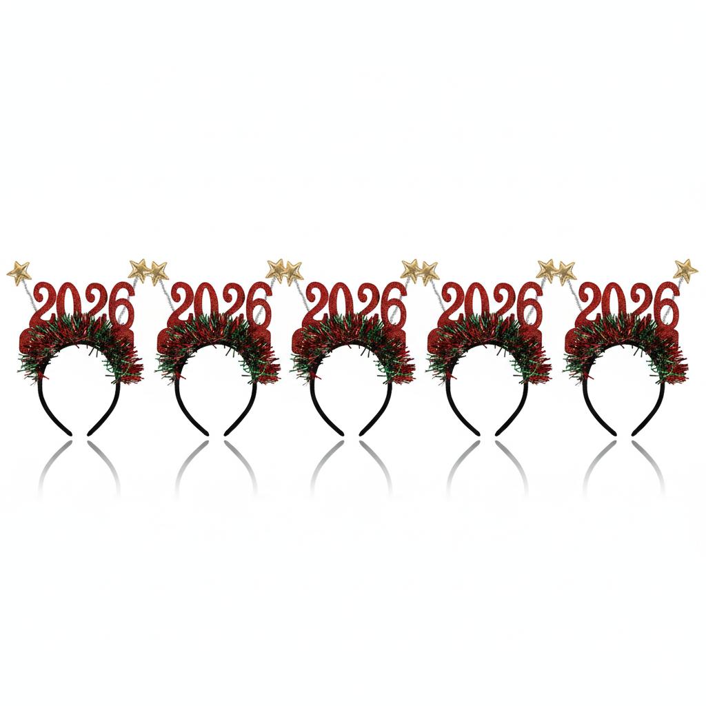 2026 Christmas Headband New Design Digital Star Antler Headband for Children Xmas Party Decoration Headwear