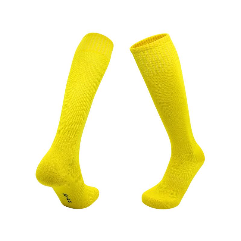 

Adult & Kids Non-Slip Breathable Football Socks - Autumn/Winter, Sweat-Absorbent, Plain Color, Long & Professional Sports High Socks M (Fits Shoe Size 34-38) жёлтый
