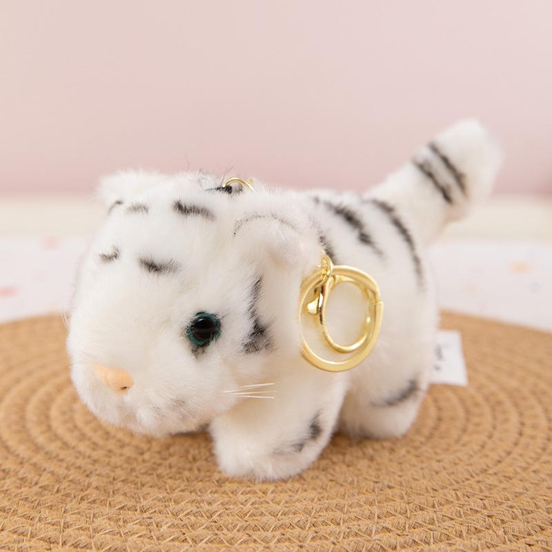 Joint Siberian tiger plush toy children's doll zoo souvenir tiger keychain backpack pendant