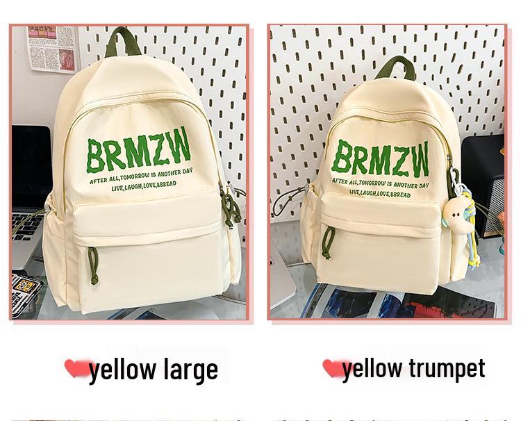 Color Block Canvas Backpack for Girls – Large Capacity School Bag