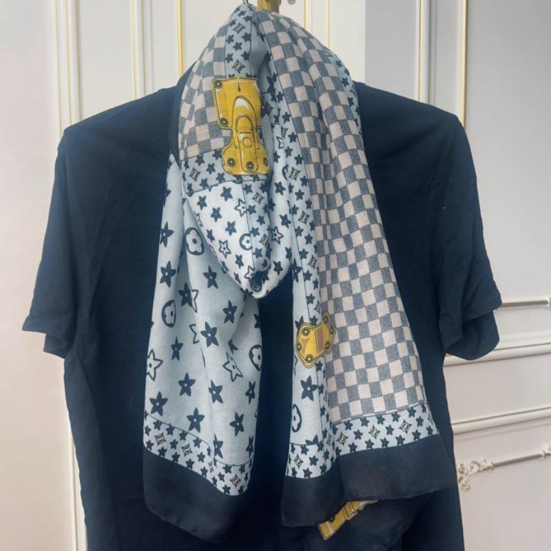 New fashion letter polka dot printed cotton and linen scarf classic autumn and winter warm scarf sunscreen shawl