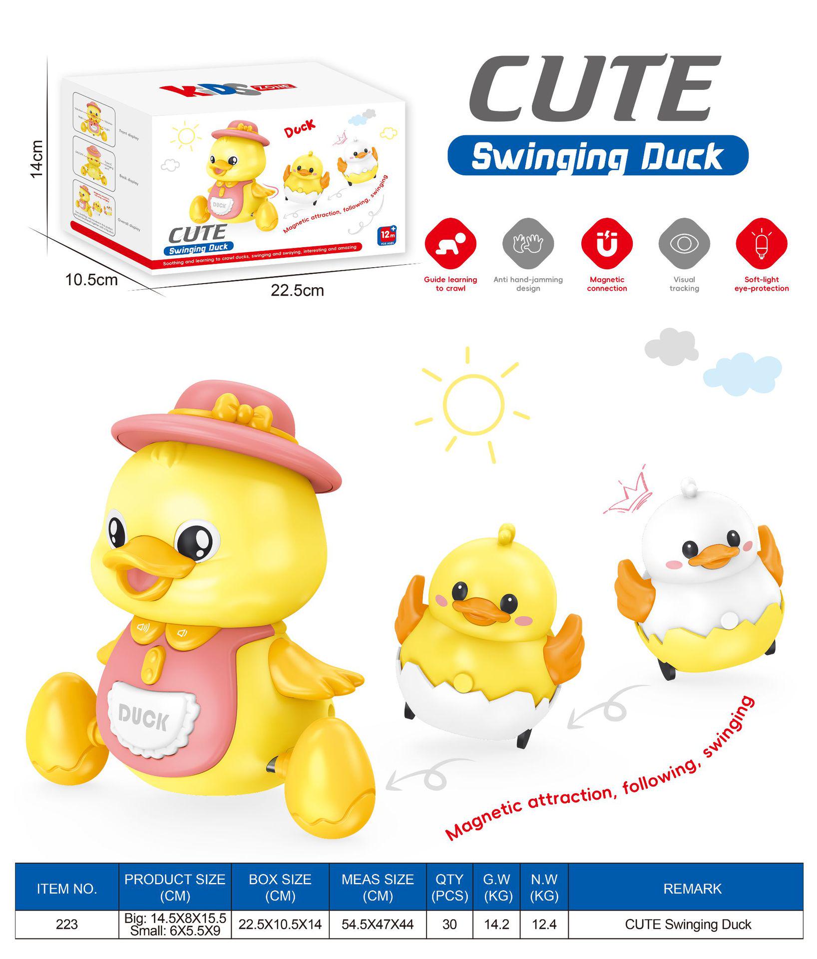 Children s Crawling Practice Duck Toy: Educational Gift for Early Learning 1 Mother Duck + 2 Ducklings