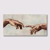 The Hand of God Canvas Painting Posters Wall Art Adam Printed Poster Decor Religious Cultural Painting Bedroom Living Room Decor