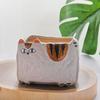 Cute Cat Planter, Cartoon Kitty Ceramic Plant Pot, Decorative Flowerpot with Drainage Hole for Succulents Cacti Small Plants Indoor Outdoor Decor