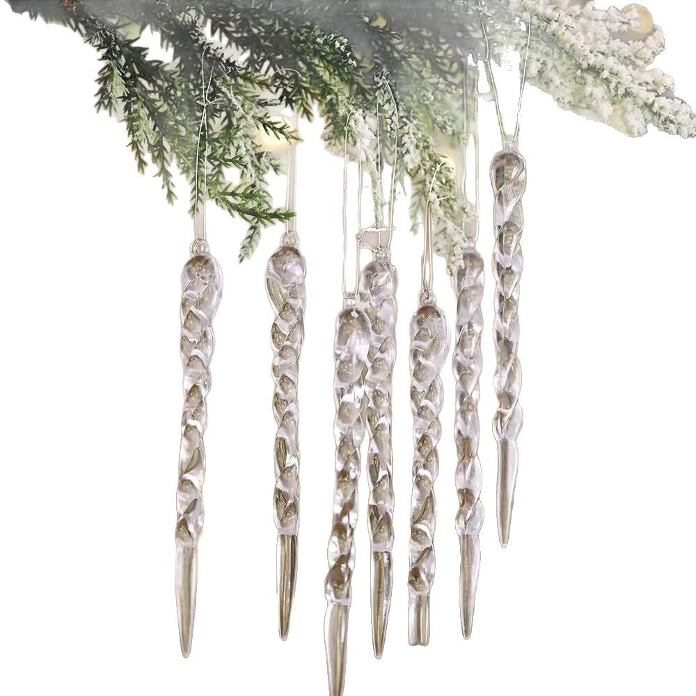 

Christmas Transparent Ice Bar Ornament, Christmas Tree Thread Ornament, Tree Hanging