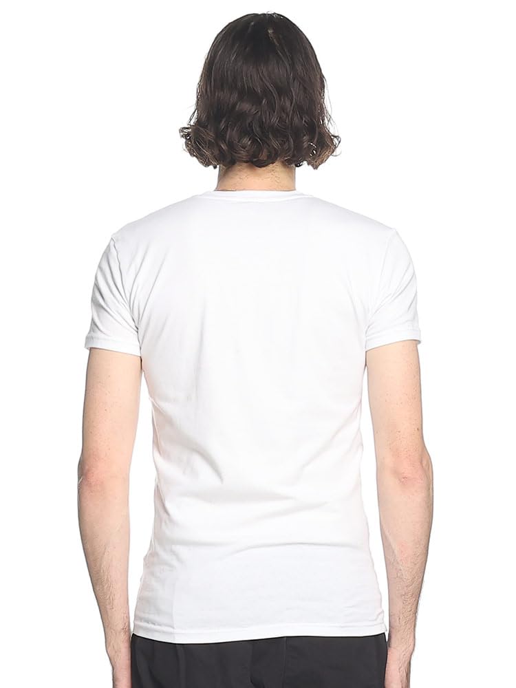 EMPORIO ARMANI One-Point V-Neck Short Sleeve Undershirt [EAU110810CC729] White / 2XL [Parallel Import]