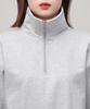 MUSINSA STANDARD WOMAN Women'S Half Zip Sweatshirt [Melange Light Grey]