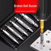 Rusted Wire and Screw Head Extractor with Reverse Thread and Tapered Teeth
