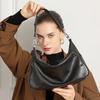 Vegetable-Tanned Cowhide Hobo Bag | Genuine Leather Women's Handbag | Fashiable Shoulder Bag | Girls' Commuter Underarm Bag