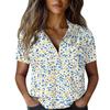 Damskie Bluzki Bawełniano-Lniane Koszule z Krótkim Rękawem Luźne Boho T-shirty Vintage Bluzki