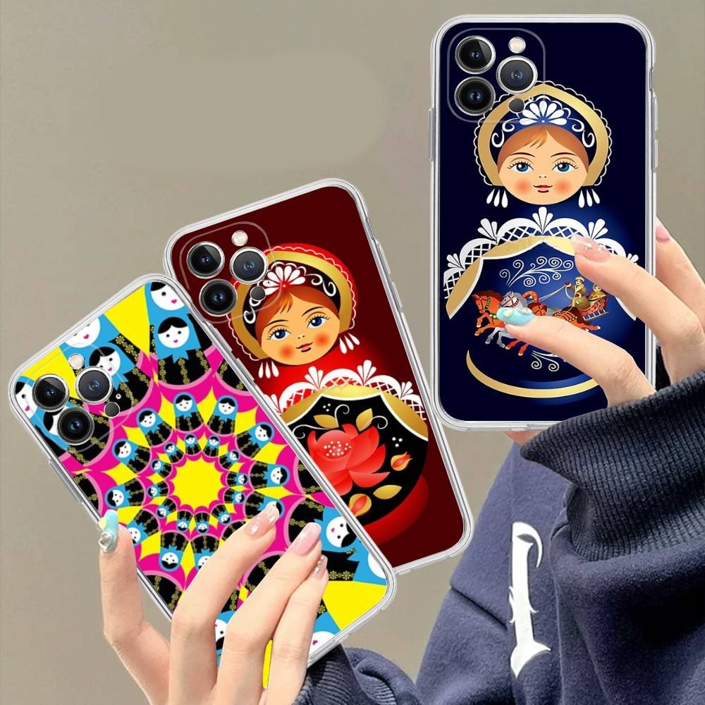 Russian Dolls Matryoshka Cute Case For Iphone 17 16 15 Pro Max 11 12 13 14 Pro Plus Phone Cover