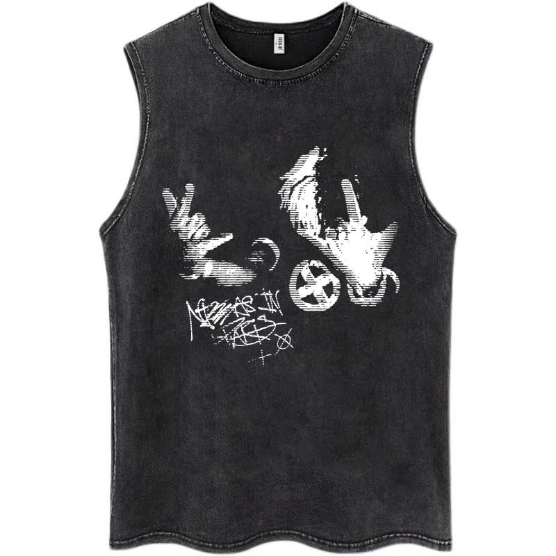 Ken Carson A Great Chaos Wash tílka pro muže a ženy módní trička bavlněné nadměrné gotické tričko bez rukávů s opiem