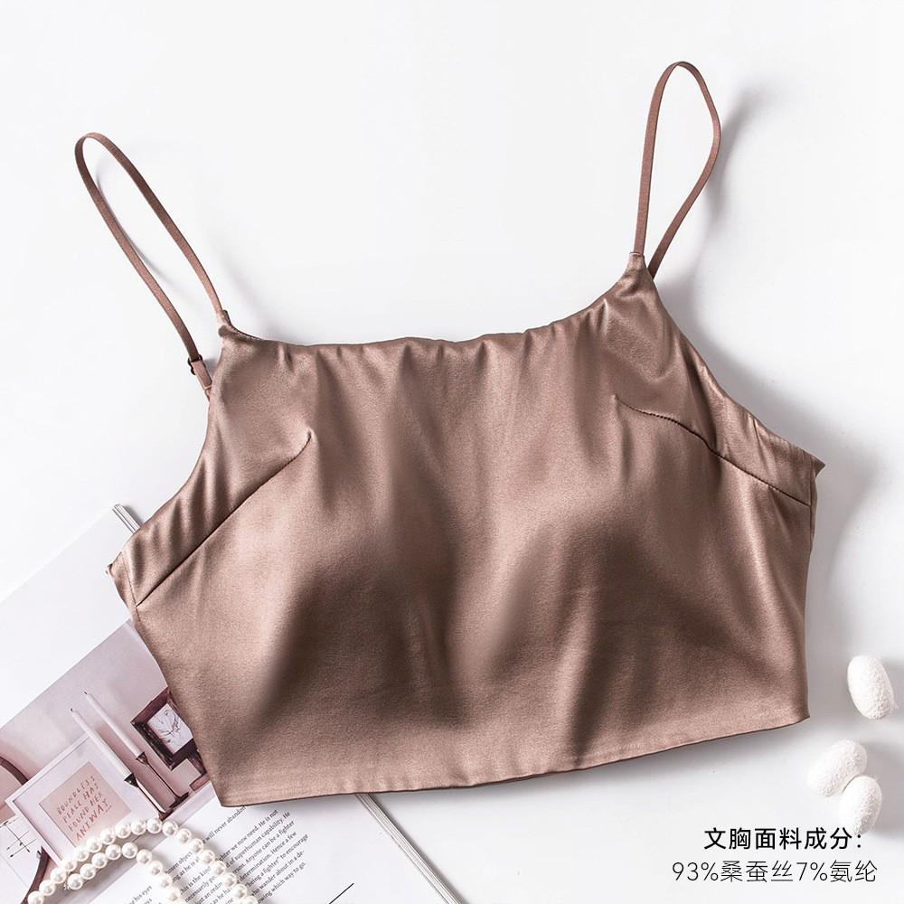 New Tube Top Sling Light Luxury Tube Top Mulberry Silk Sling Small Vest