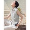 XWI Women's Summer Slimming Pleated Blouse