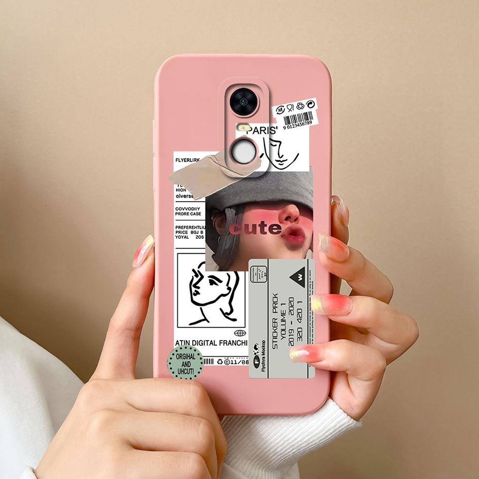 For Redmi Note 10 10S 10T 5 7 7S 8 9 9S 9T K80 Pro Max Plus Phone Covers Elegant Girls Pattern Liquid Silicone Camera Protection Cases For Redmi Shell