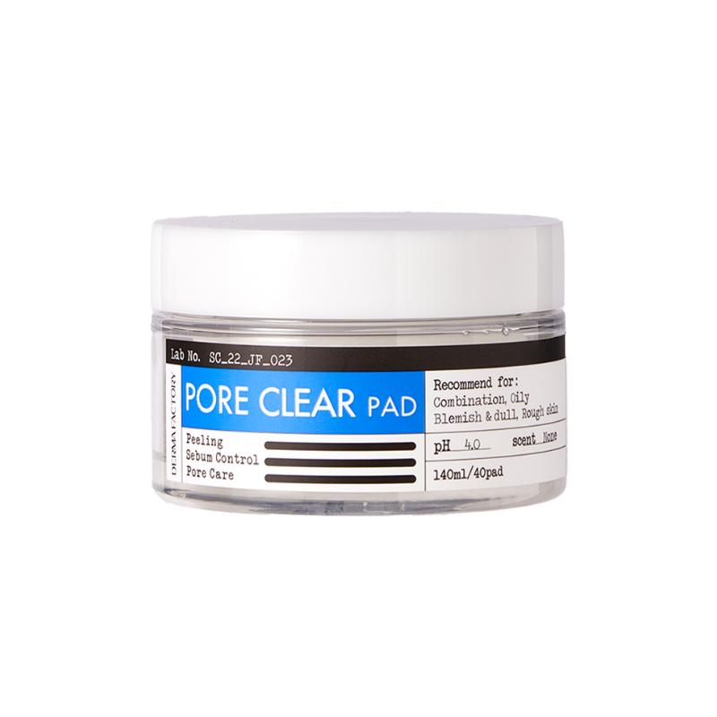 

[Derma Factory] Pore Clear Pad 140ml (40EA) - Professional Pore Refining & Texture Balancing Cleansing Pad