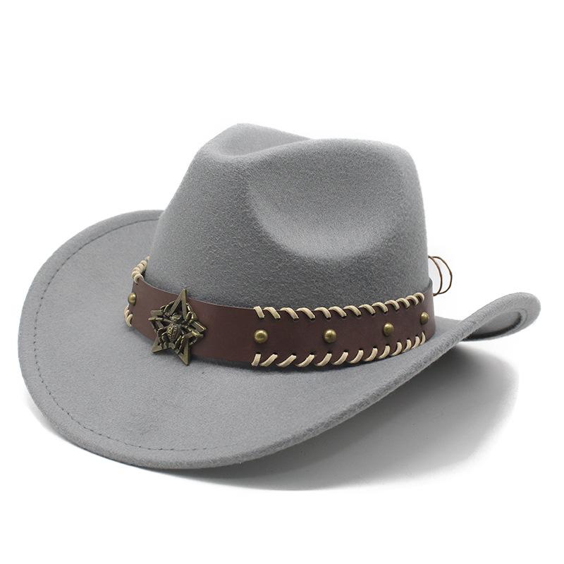 Ethnic Topper Hat Western Cowboy Hat Jazz Hat Felt Hat Wool Hat Men And Women