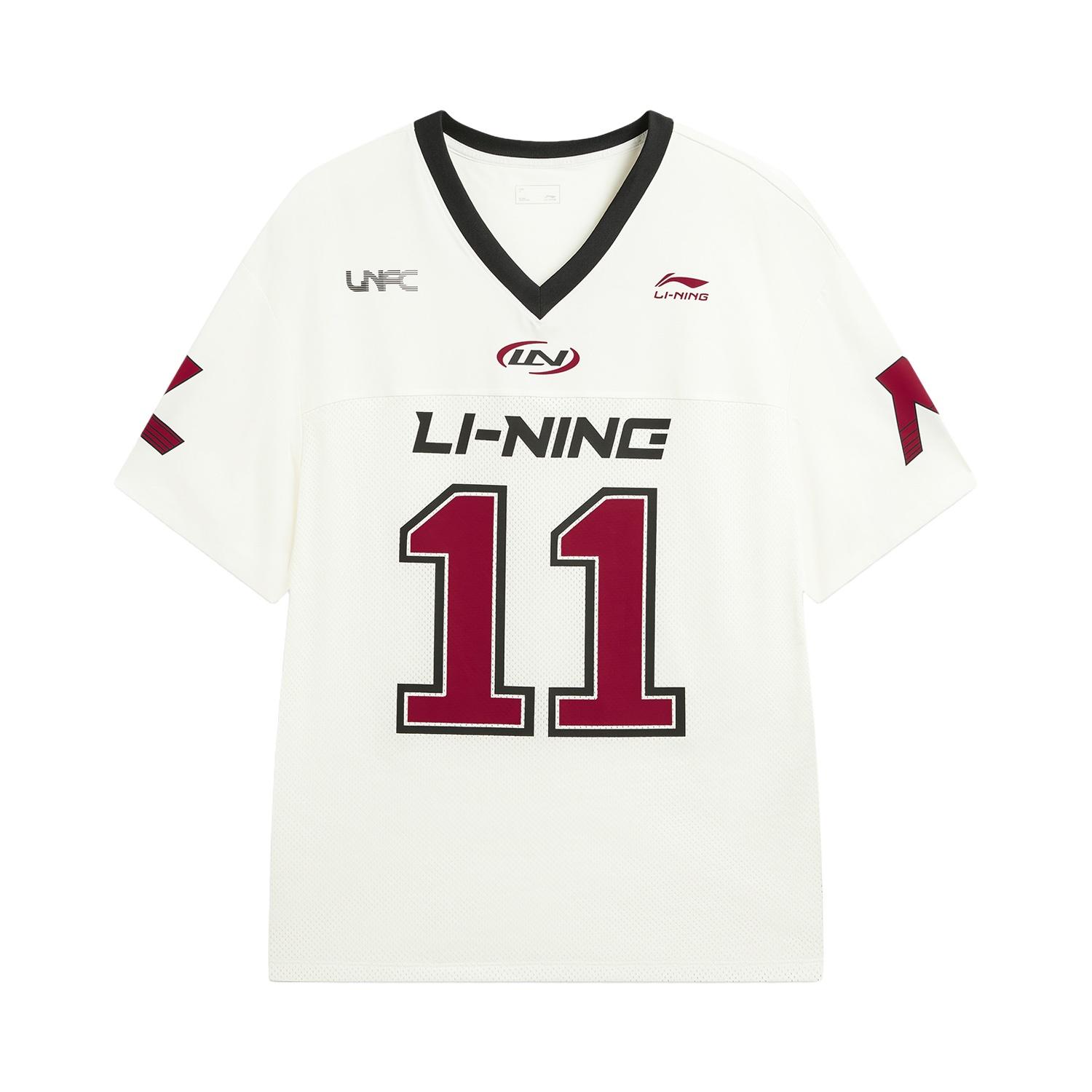 Li-Ning V-Neck Logo Print T-Shirt Men tops ATSW267-2 S