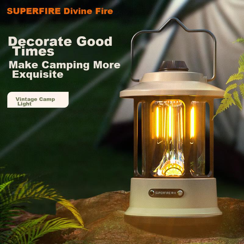 SupFire (SupFire) RY05 Outdoor Camping Light, Retro Camping Lamp, Handheld Lamp, Tent Hanging Lamp, Horse Lamp, Street Lamp, LED Ambient Light
