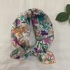 Retro literary and versatile flower silk scarf small square scarf new scarf fashionable versatile foreign style bag head scarf scarf