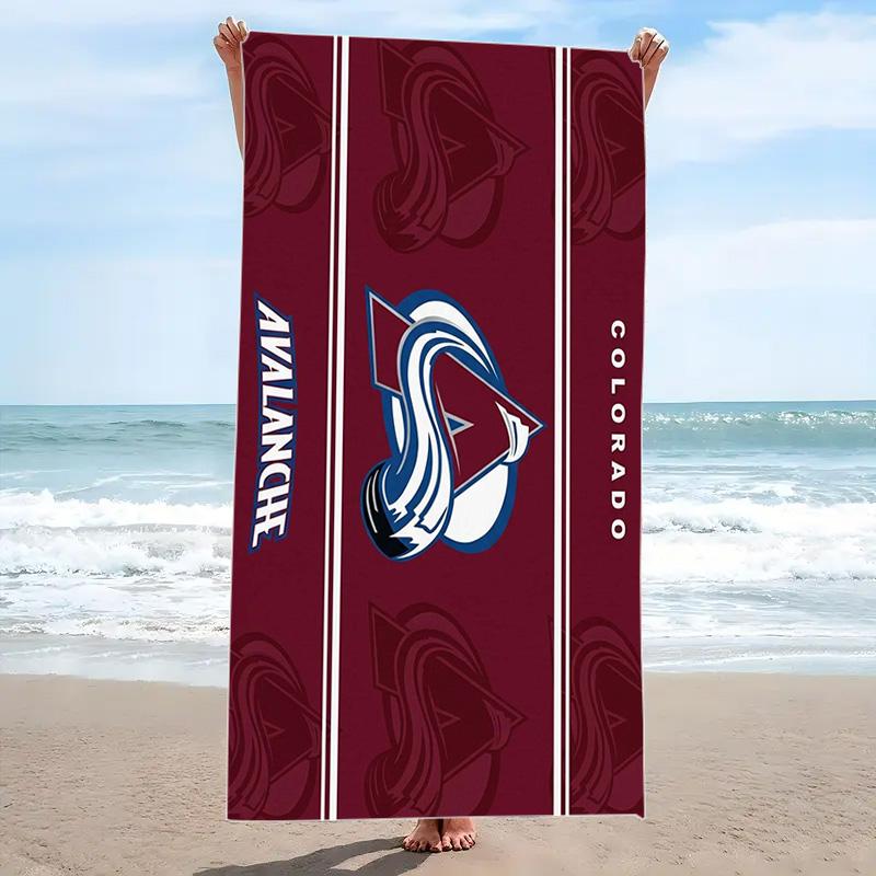Colorado Avalanche Druck Strandtuch, Großes Weiches Schnelltrocknendes Handtuch für Strand Camping Schwimmen