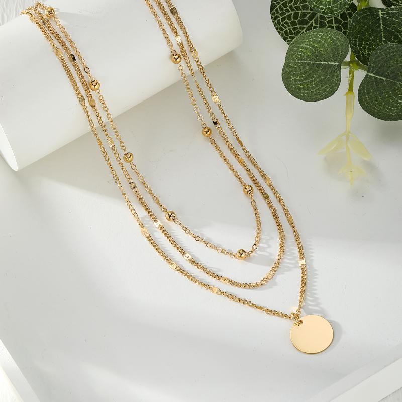 Hip Hop Gothic Thick Chain Collar Necklace For Women Multi Layered Metal Girls Party Jewelry Gift