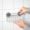 IKEA KROKFJORDEN: Corner Shelf Unit with Suction Cups, Zinc Plated (004.540.05)