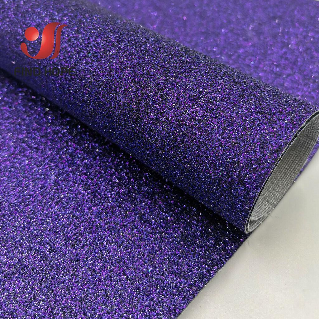Fine Glitter Fabric Roll iridescent Sparkle Faux Leather Craft Material Bows Bag Decor DIY Sewing Making Sheets