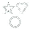 DIYs Wreath Frame star Heart Round Metal Wire Ring Flower Garland Holder Ornament for Wedding Birthday Party New Year Decoration