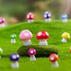 New 10-80PCS Mini Resin Mushroom 8 Colors Small Mushrooms for Dollhouse Decor Micro Fairy Garden Landscape Aquarium Tiny Toys
